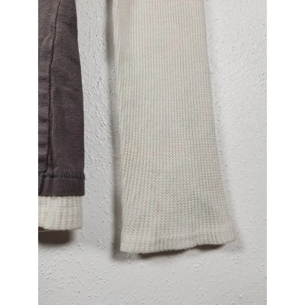 Vintage y2k Old Navy Youre a Hoot Long Sleeve Two Toned Large Boho Hippie